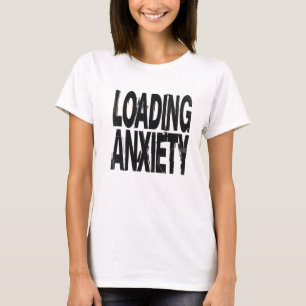 LOADING ANXIETY Glitch Brutalist Typography Desi T-Shirt