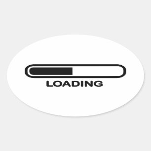 Loading bar oval sticker