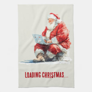 Loading Christmas Funny Santa Design Kitchen Towel