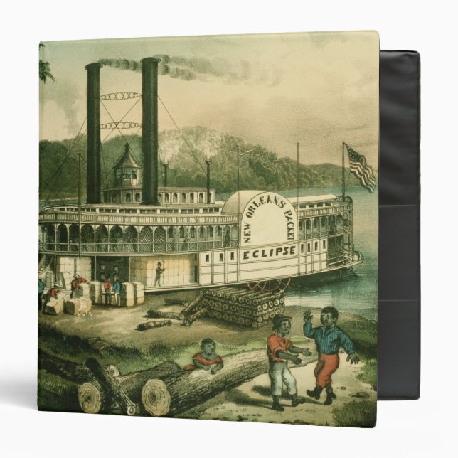 Loading Cotton on the Mississippi, 1870 Binder (Front/Inside)