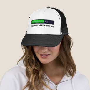 "Loading" electronic bar with status % and message Trucker Hat