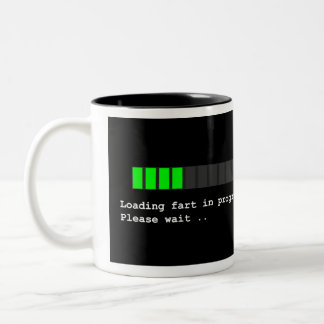 Loading Fart in Progress Two-Tone Coffee Mug