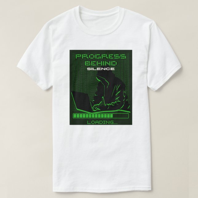 Loading Hacker Laptop Graphic T-Shirt (Design devant)