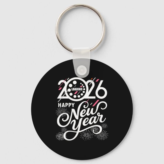 Loading Happy New Year 2026 Firework Men Women Kid Keychain (Front)