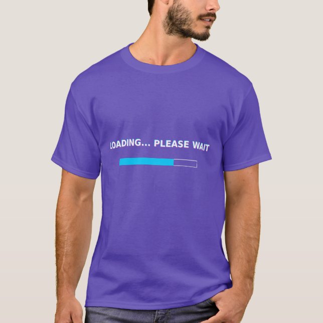 Loading… Please Wait – Retro Pixel Progress Bar De T-Shirt (Front)