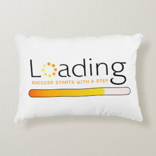 Loading - Success Starts With a Step Accent Pillow