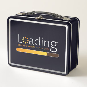 Loading - Success Starts With a Step Metal Lunch Box
