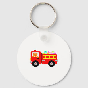 Loads Of Love Firetruck Valentine Day - Firefighte Keychain