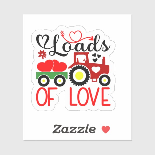 Loads of Love Sticker Cute Valentine’s Day Heart (Sheet)