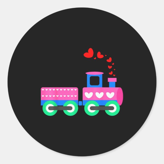 Loads Of Love Train Valentine Day - Train Operator Classic Round Sticker (Front)
