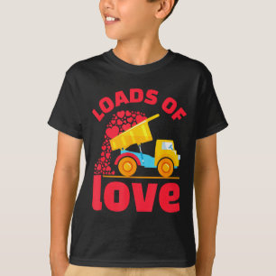 Loads Of Love Truck Hearts Valentines Day Kids Tod T-Shirt