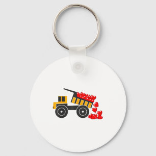 Loads Of Love Truck Valentine Day T Shirt - Tie Te Keychain