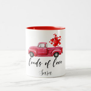 Loads of love - Valentine's Day Cute Girl Friend Two-Tone Coffee Mug