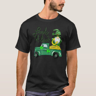 Loads Of Luck Truck Gnome St Patrick's Day Shamroc T-Shirt