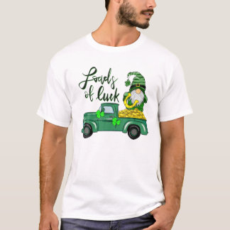 Loads Of Luck Truck Gnome St Patrick's Day Shamroc T-Shirt