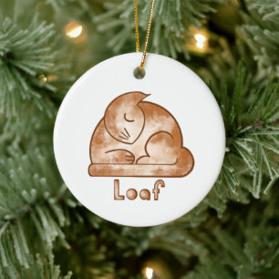 Loaf Cat Ceramic Ornament