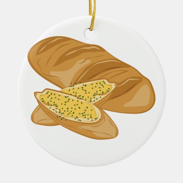Loaf Of Bread Ceramic Ornament (Front)