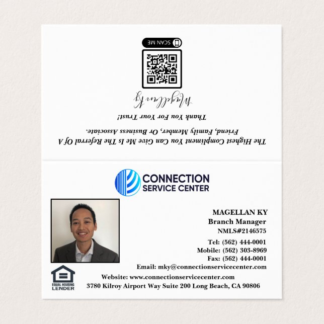 Loan Officer Business Card (Outside Unfolded)