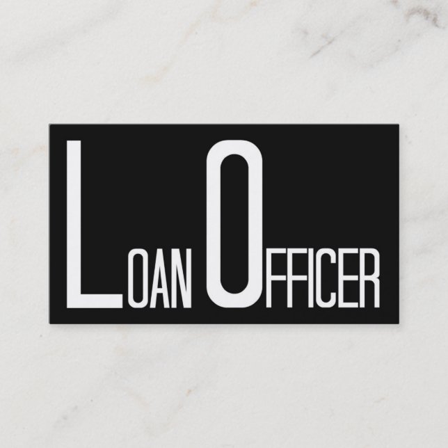 Loan Officer Word Business Card (Front)
