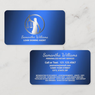 Loan Signing Notary Public Business Card
