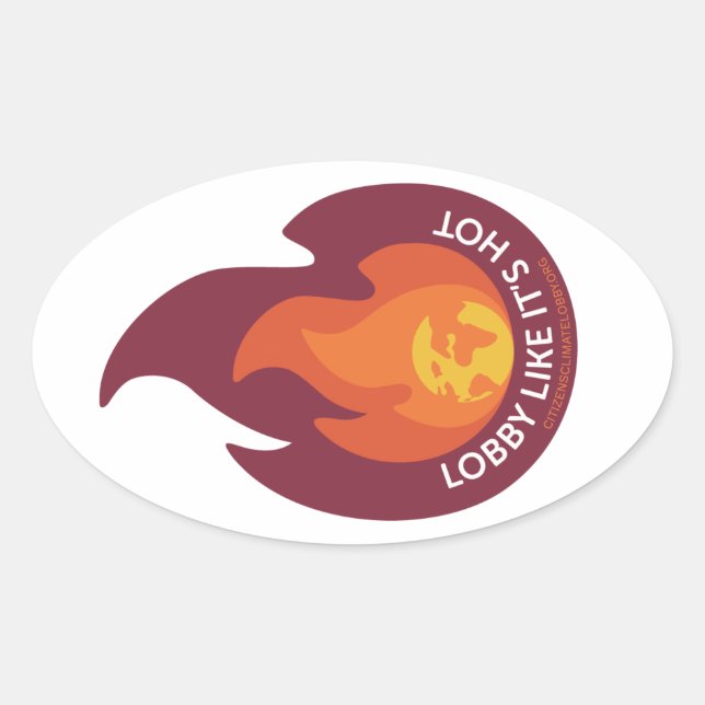 Lobby Like it's Hot - oval sticker (Front)