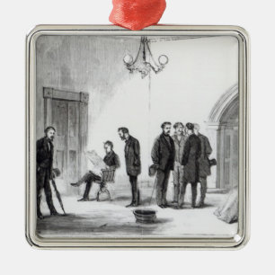 Lobby of the White House at Washington Metal Ornament