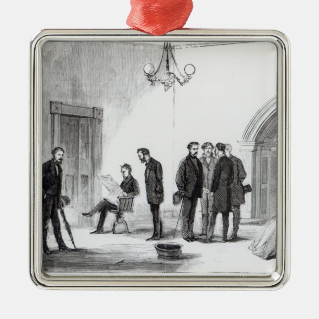 Lobby of the White House at Washington Metal Ornament (Front)