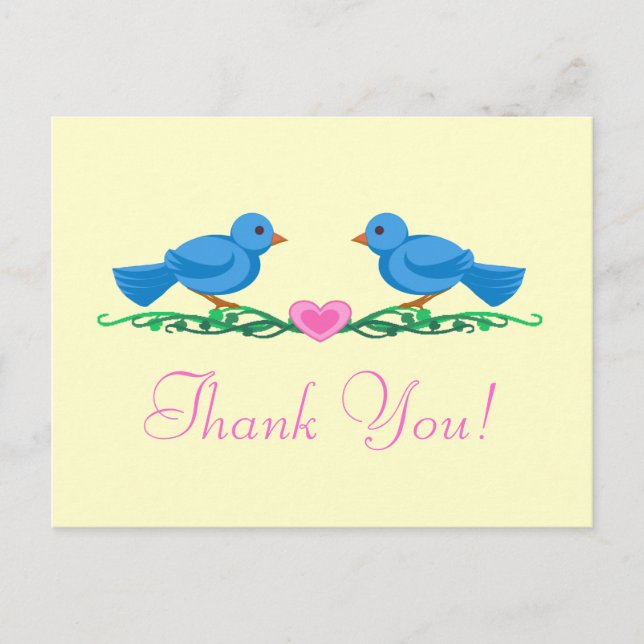 Lobirds Thankyou Note Cartes postales (Devant)