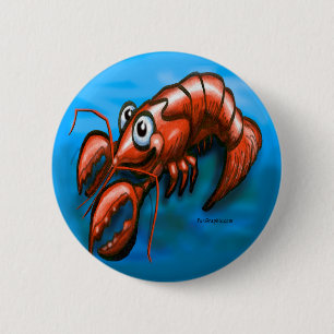 Lobster 2 Inch Round Button