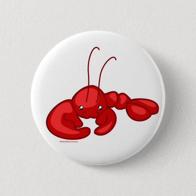 Lobster 2 Inch Round Button (Front)