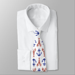 Lobster and Anchors Tie