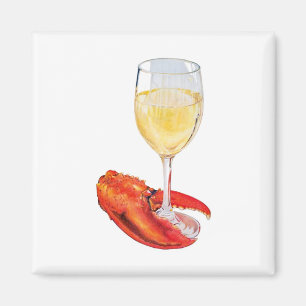 Lobster and Wine Magnet