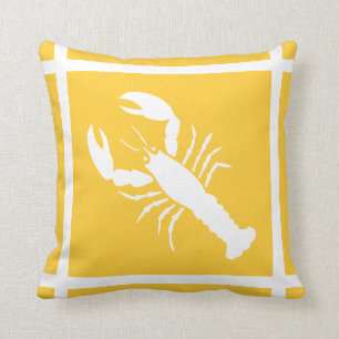 Lobster   Beach House Throw Pillow