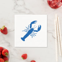 Lobster blue white modern graphic cute fun party