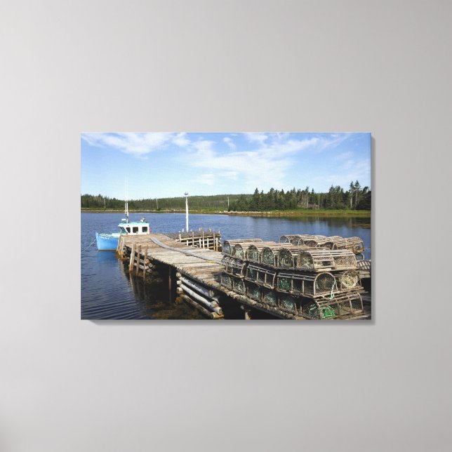 Lobster Boat, Mushaboom, Nova Scotia, Canada Canvas Print (Front)