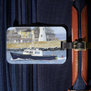 Lobster Boat Returning Luggage Tag