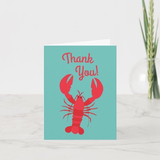 Lobster Boil Birthday Party Cute Kids Card (Front)