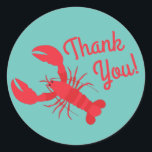 Lobster Boil Birthday Party Cute Kids Classic Round Sticker<br><div class="desc">This cute lobster theme birthday party collection for kids is great for a first birthday!  Perfect for a kid that loves lobsters or a lobster boil party!</div>