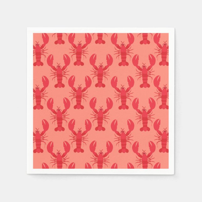 Lobster Boil Birthday Party Cute Kids Napkin (Front)