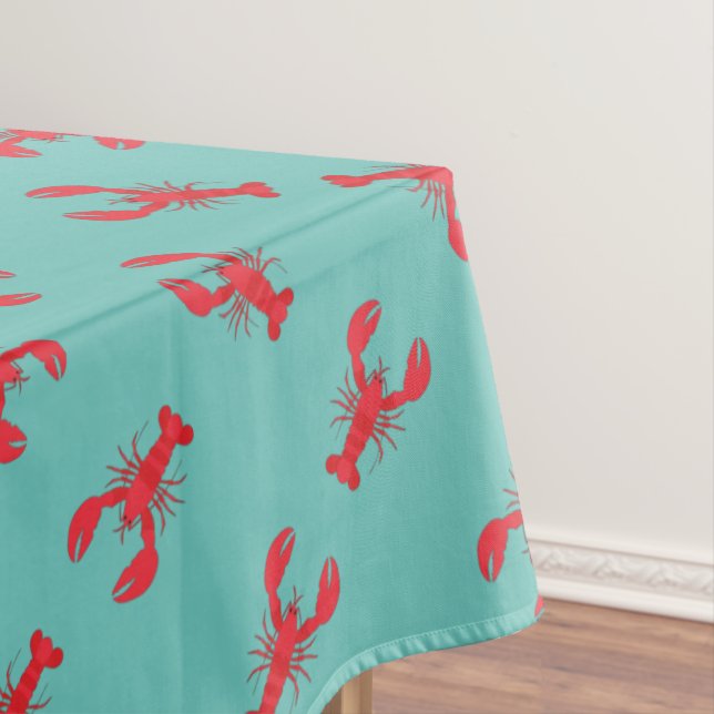 Lobster Boil Birthday Party Cute Kids Tablecloth (In Situ)