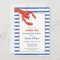 Lobster Boil couples invitation à la fête de fianç