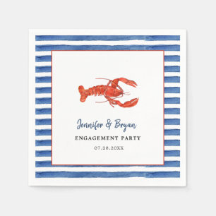 Lobster Boil engagement party  Napkin