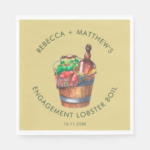 Lobster Boil Engagement Party Paper Napkin