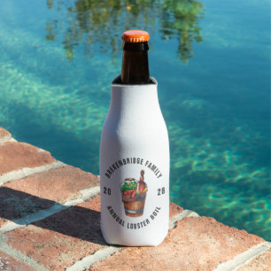 Lobster Boil Family Summer Seafood Party Custom Bottle Cooler