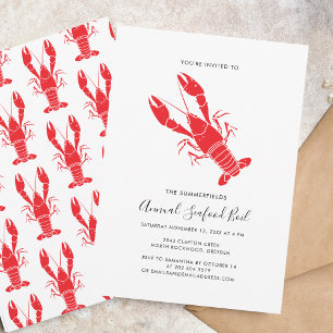 Lobster Boil Seafood Cookout Party Invitation