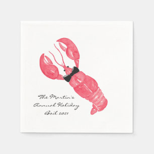 Lobster Bowtie Paper Plates Napkin