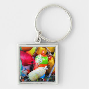 Lobster buoys at Bass Harbour Keychain