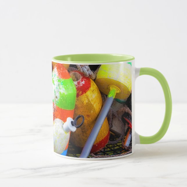 Lobster buoys at Bass Harbour Mug (Right)