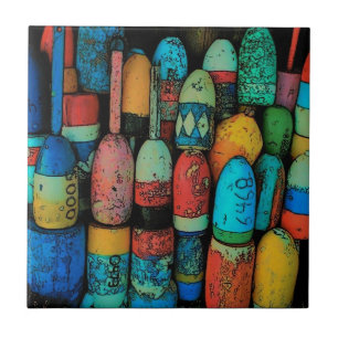 Lobster Buoys Tile
