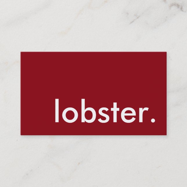 lobster. business card (Front)